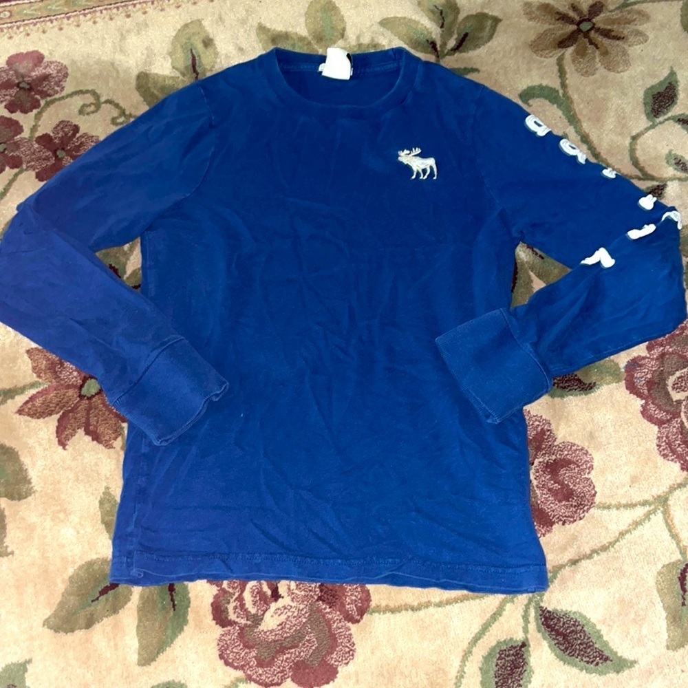 Abercrombie Muscle Moose Logo Navy Blue Long sleeve T-shirt